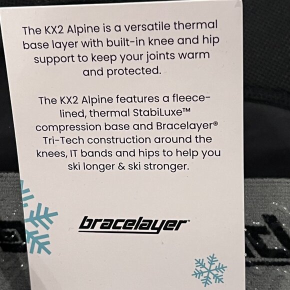 Bracelayer Alpine Thermal Knee Compression Base Layer, NWT, S - Picture 6 of 11